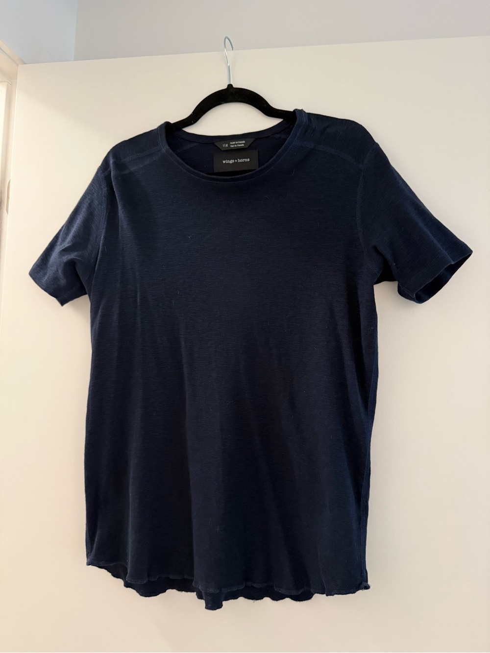 Wings + Horns Navy Short-Sleeve Crewneck Tee